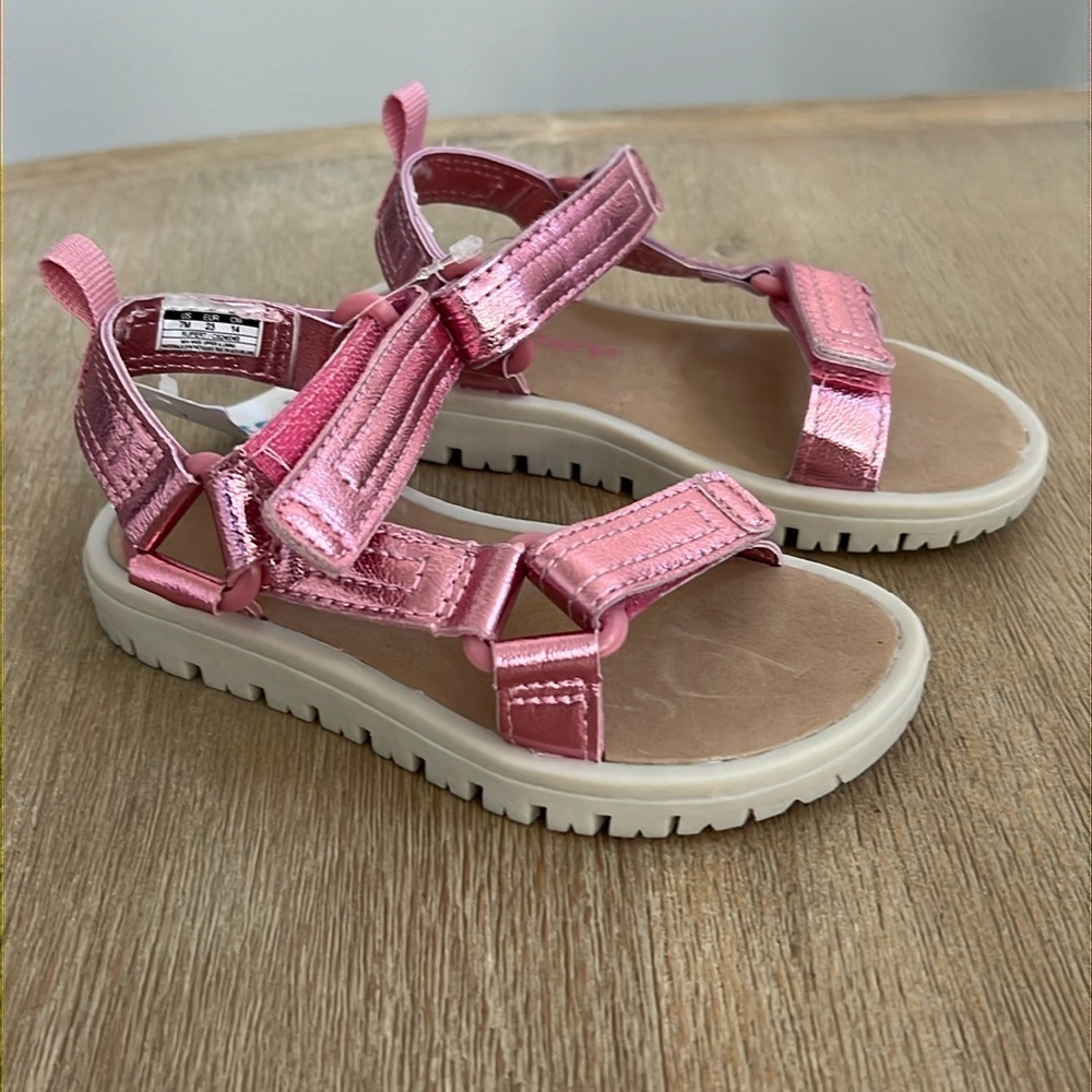 Carter's Metallic Pink Toddler Sandals